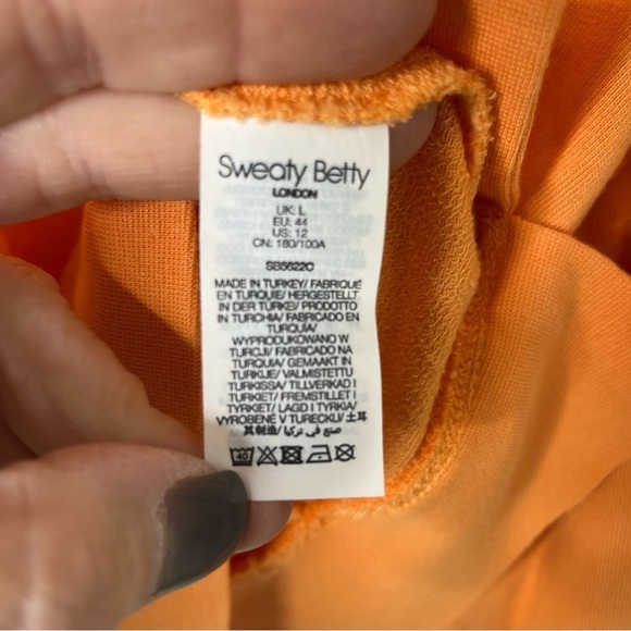 Sweaty Betty After Class Split Sweatshirt Orange Size Large Activewear SB5622 - Picture 8 of 10